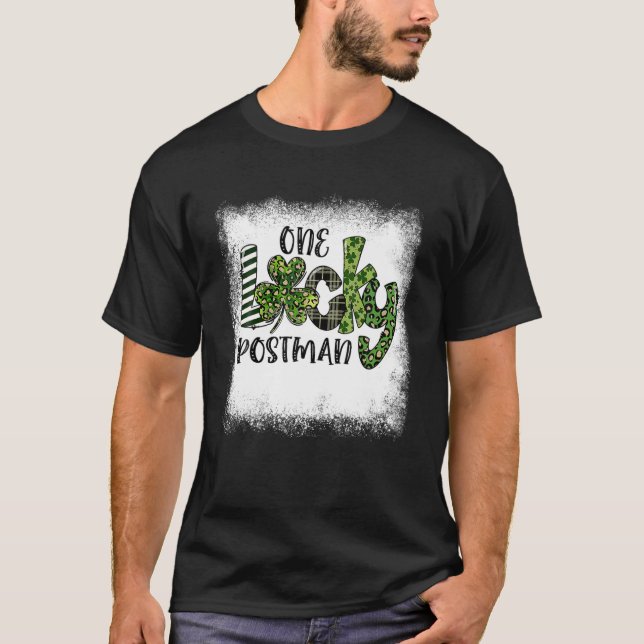 T-shirt Leopard de Jour de la Saint Patrick blanchi Un Pos (Devant)
