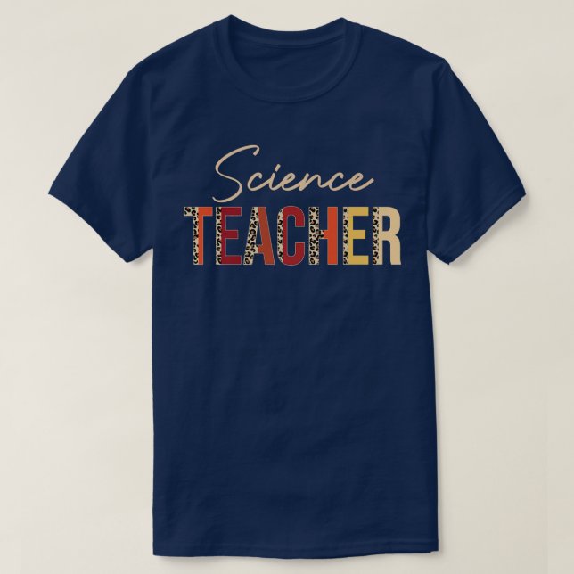 T-shirt Leopard de professeur de sciences Automne Amateurs (Design devant)