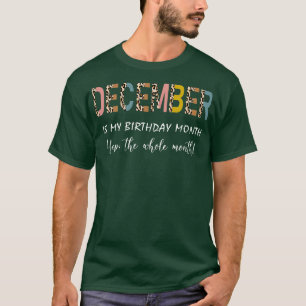 T-shirt Leopard Décembre C'Est Mon Anniversaire Mois Oui L