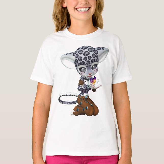T-shirt léopard des neiges (Devant)