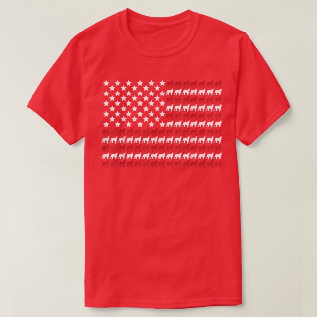 T-shirt léopard des neiges 4 juillet Empreinte de patte (Design devant)