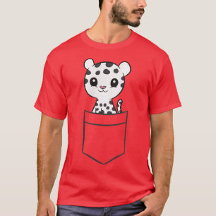T-shirt Léopard des neiges dans une pochette mignonne Léop