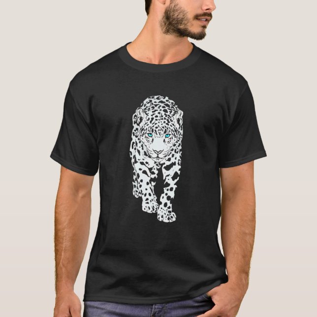 T-shirt Léopard des neiges grand félin faune (Devant)