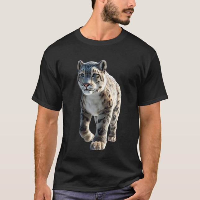 T-shirt Léopard des neiges panthère Grands félins panthère (Devant)