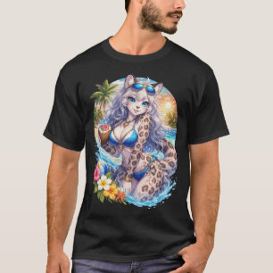 T-shirt Léopard des neiges sur la plage
