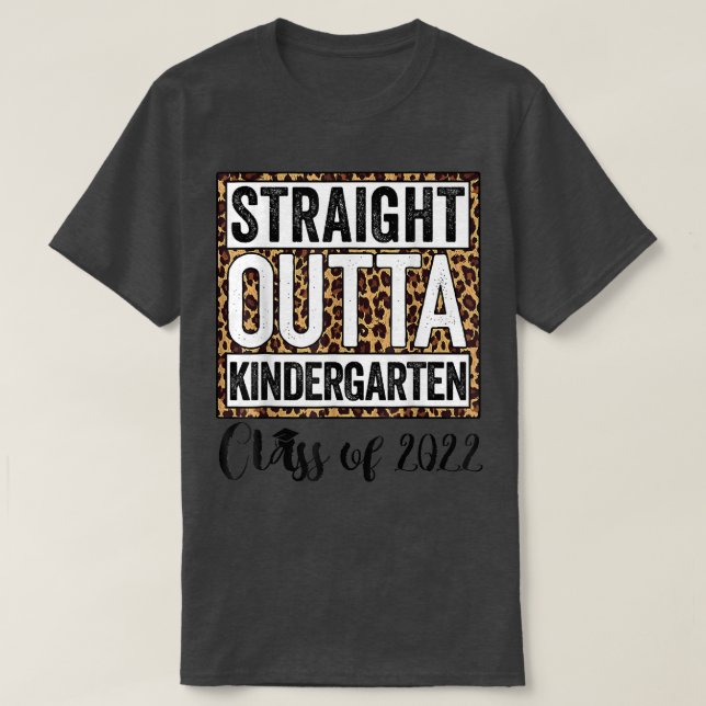 T-shirt Leopard Droit Devant Kindergarten Kids 2022 Grad (Design devant)