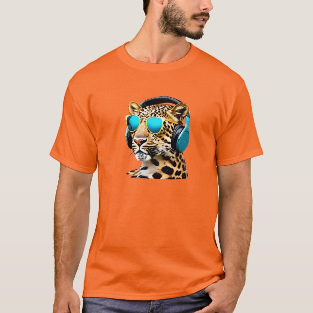 T-shirt Léopard drôle qui jame (Devant)