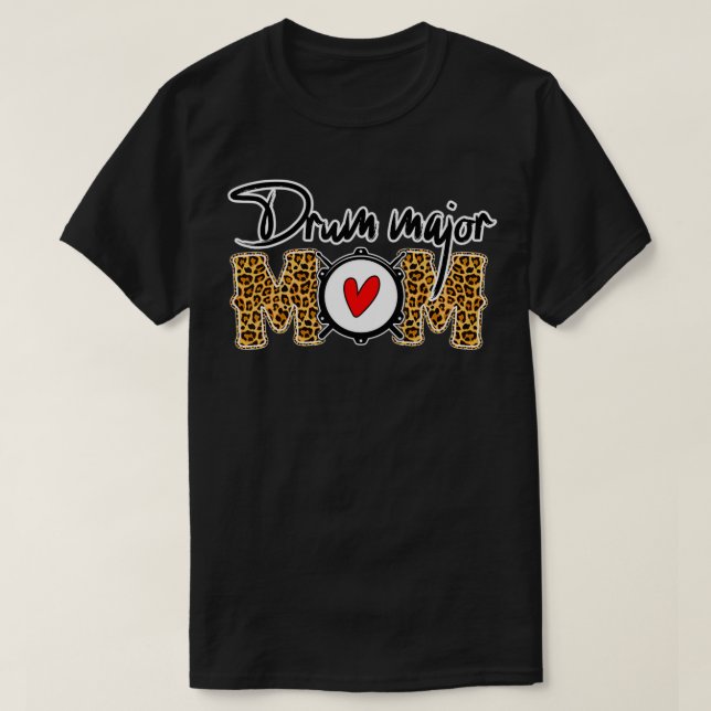 T-shirt Léopard Drum Major Maman Marching Band Maman Druml (Design devant)