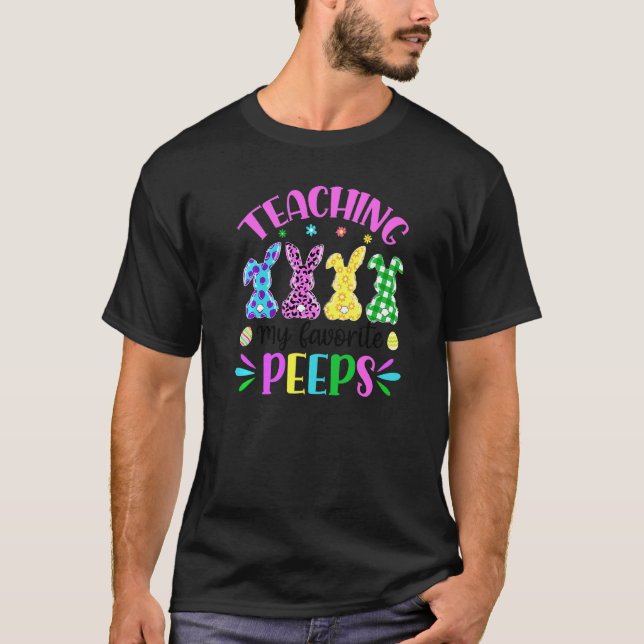 T-shirt Léopard enseignant à mes lapins préférés Joyeuses  (Devant)