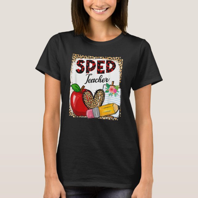 T-shirt Leopard Enseignant D'Enseignement De Déspection Co (Devant)