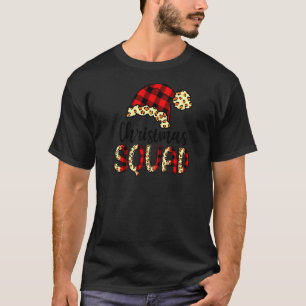 T-shirt Leopard Escadron de Noël Santa Hat Noël