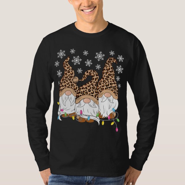 T-shirt Leopard Et Plaid Print Heart Valentine Cadeaux Amo (Devant)