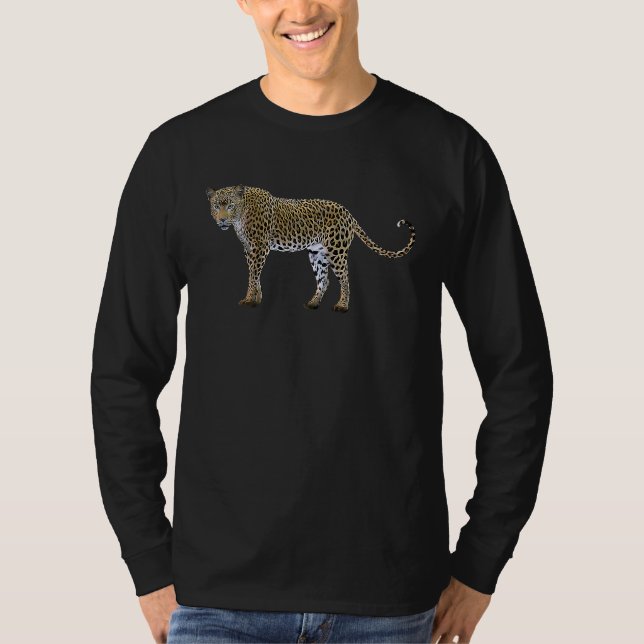 T-shirt Léopard  Faune de gros chats (Devant)