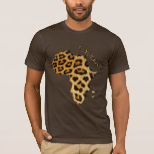 T-shirt Leopard Fur-effet Carte de la série AFRICA