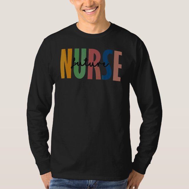 T-shirt Leopard Future Nurse Nurse Student School (Devant)
