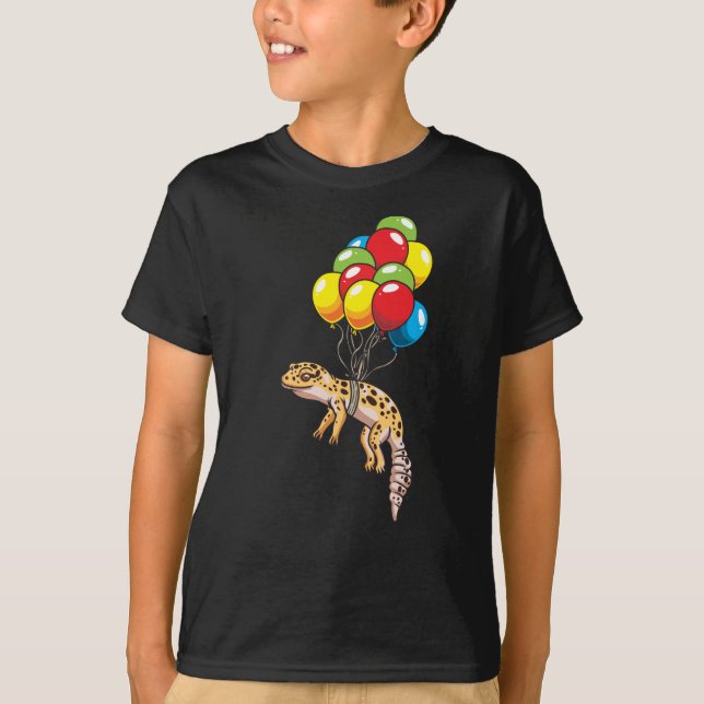 T-shirt Leopard Gecko Avec Balloons Cadeau