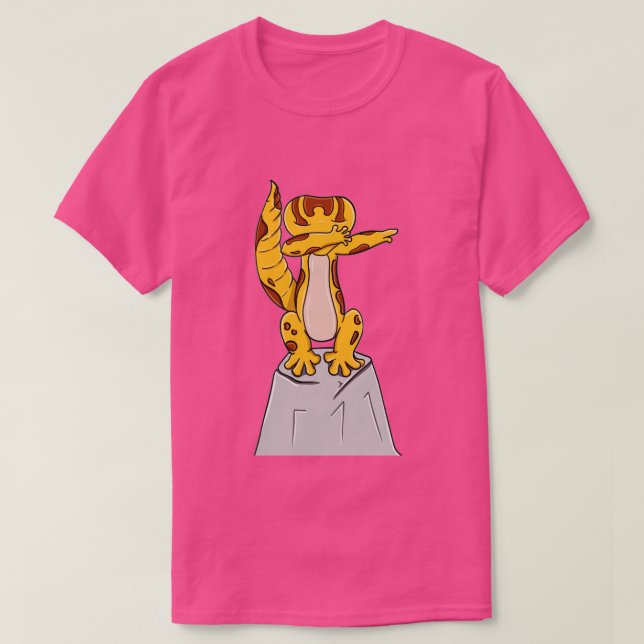 T-shirt Leopard Gecko Dabbing (Design devant)