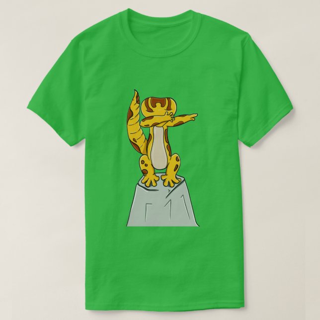 T-shirt Leopard Gecko Dabbing (Design devant)
