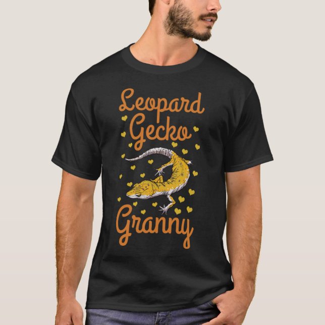 T-shirt Leopard Gecko Granny Reptile Lizard course à cheva (Devant)
