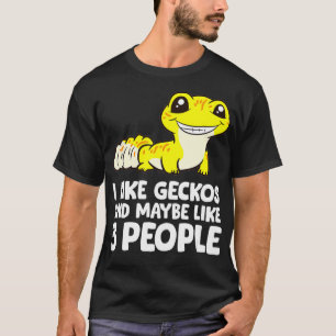 T-shirt Leopard Gecko J'Aime Geckos Et Peut-Être 3 Personn