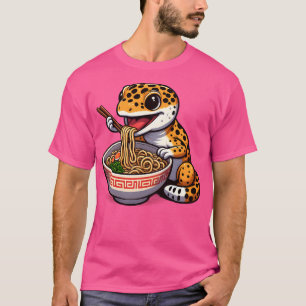 T-shirt Leopard Gecko Japonais Reptile Ramen Noodles Kawai