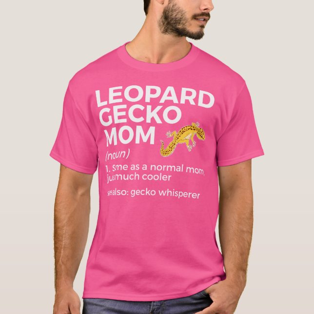 T-shirt Leopard Gecko Maman Définition Drôle Gecko Whisper (Devant)
