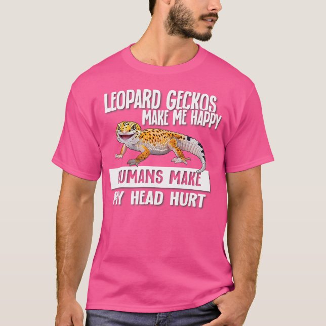 T-shirt Leopard Gecko Petit Noir (Devant)