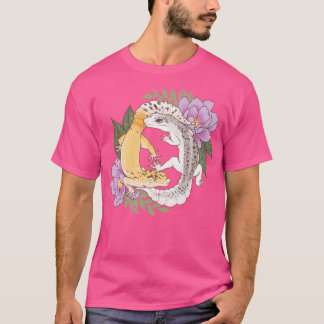 T-shirt Leopard Geckos Et Peony