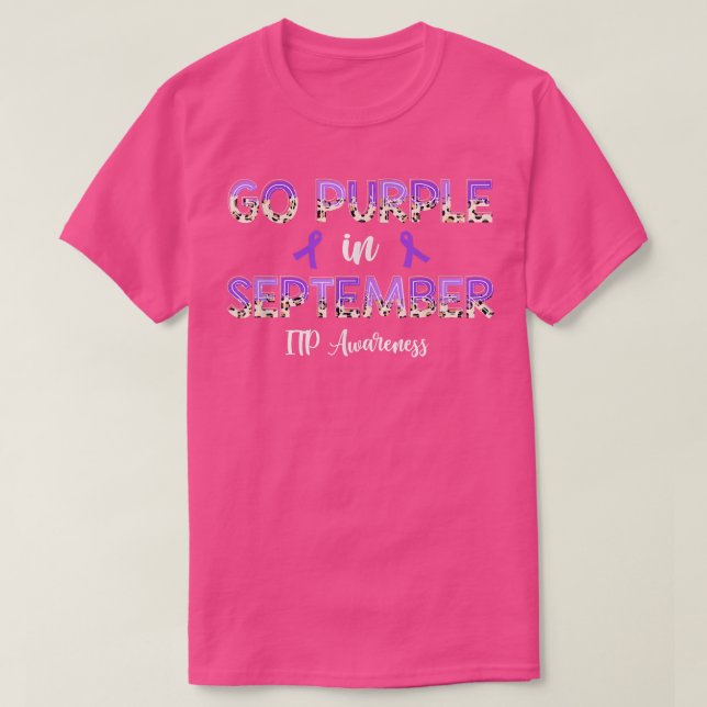 T-shirt Leopard Go Purple en septembre (Design devant)