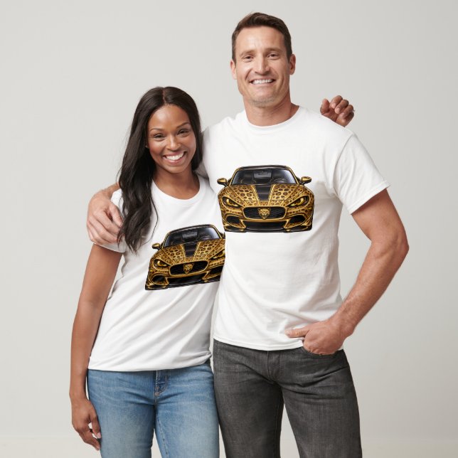 T-shirt Leopard Gold Performance Coupe — BV-TLG Vue de fac (Unisexe)
