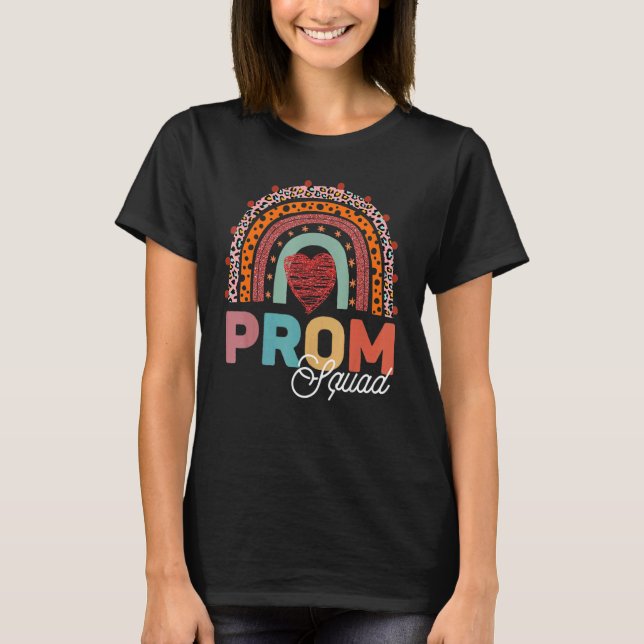 T-shirt Leopard Graphic Prom Squad 2022 Grad Grad Gradua (Devant)
