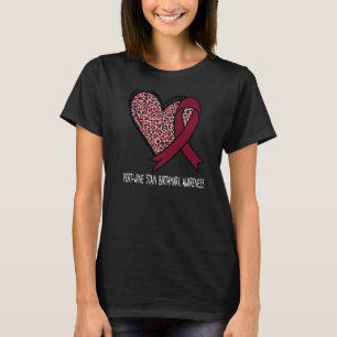 T-shirt Leopard Heart Port Vin Tige Anniversaire Sensibili