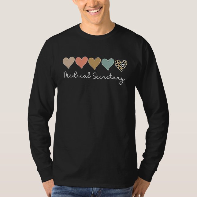 T-shirt Leopard Hearts Valentine's day for Team Medical Se (Devant)