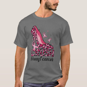 T-shirt Leopard imprimé High Heel Crush Cancer du sein Awa