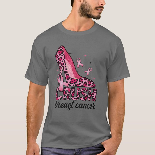 T-shirt Leopard imprimé High Heel Crush Cancer du sein Awa (Devant)
