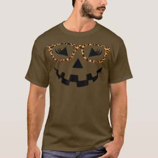 T-shirt Léopard JackOLantern Visage lunette Citrouille Eye