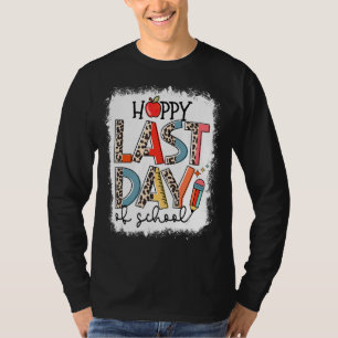 T-shirt Leopard Joyeux Jour De Diplôme D'École Enseignemen