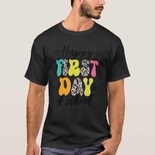 T-shirt Leopard Joyeux Premier Jour De L'École Professeurs