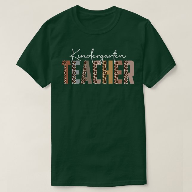 T-shirt Leopard Kindergarten Enseignant Funny Job Title Sc (Design devant)