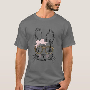 T-shirt Leopard Lapin de Pâques Trio Mignonne Pâques