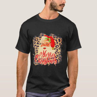 T-shirt Leopard les années 70 Père Noël Joyeux Noël Père N