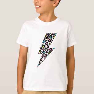 T-shirt leopard, lightning bolt, leopard print 