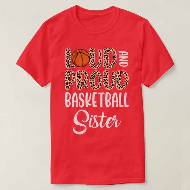 T-shirt Léopard Loud Fier de Basket-ball américain Soeur F (Design devant)