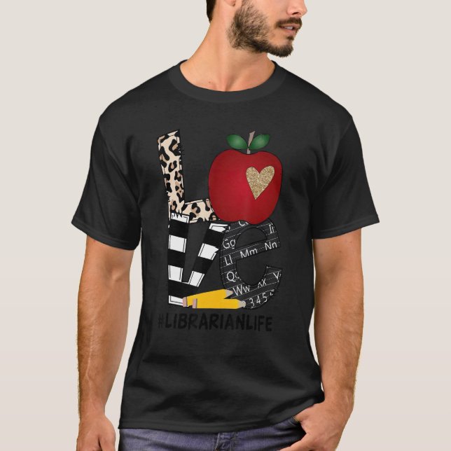T-shirt Léopard Love Librairie Vie Retour À L'École (Devant)