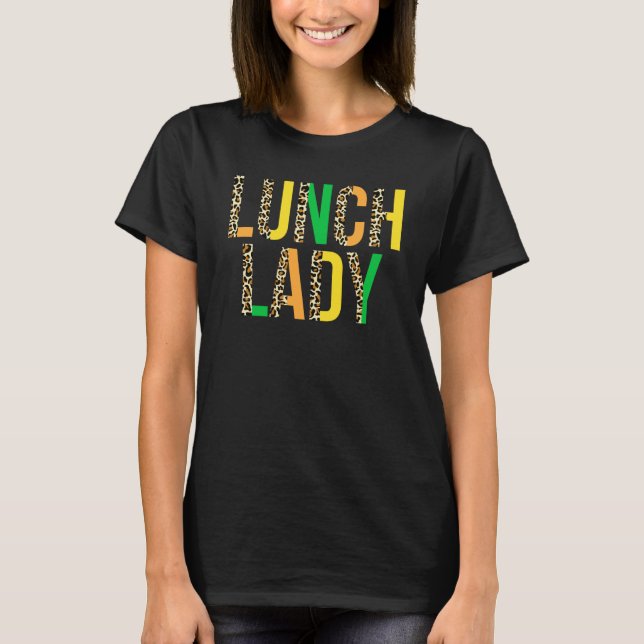 T-shirt Leopard Lucky Lunch Lady St Patrick's Day Cafeteri (Devant)