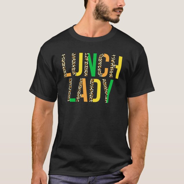 T-shirt Leopard Lucky Lunch Lady St Patrick's Day Cafeteri (Devant)
