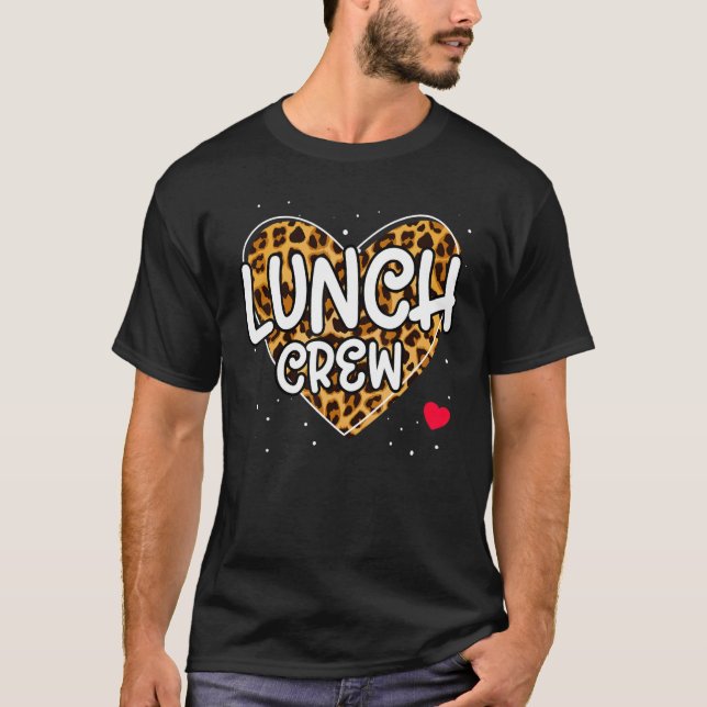 T-shirt Leopard Lunch Crew Group Matching School Cafeteria (Devant)