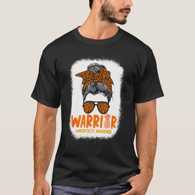 T-shirt Leopard Messy Bun Infertilité Sensibilisation Anan (Devant)