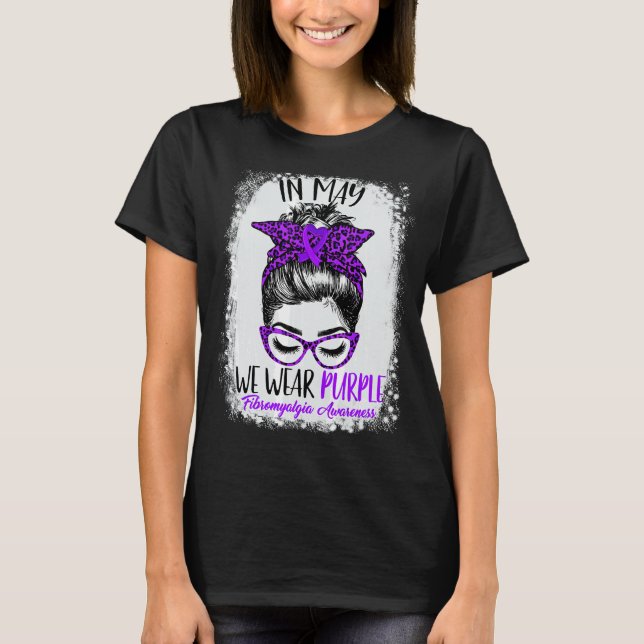 T-shirt Leopard Messy Bun Puissions-Nous Porter Une Fibrom (Devant)