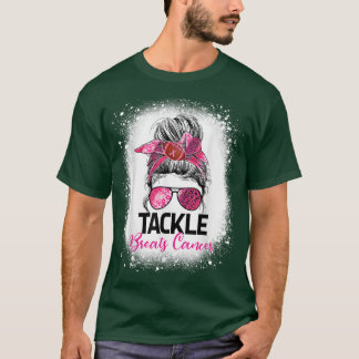 T-shirt Leopard Messy Bun Tacker Sensibilisation au cancer